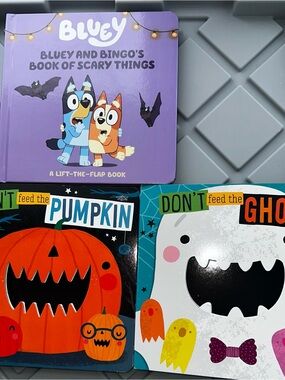 Set of 3! Bluey and Bingo's Book of Scary Things - Purple Board Book and more!